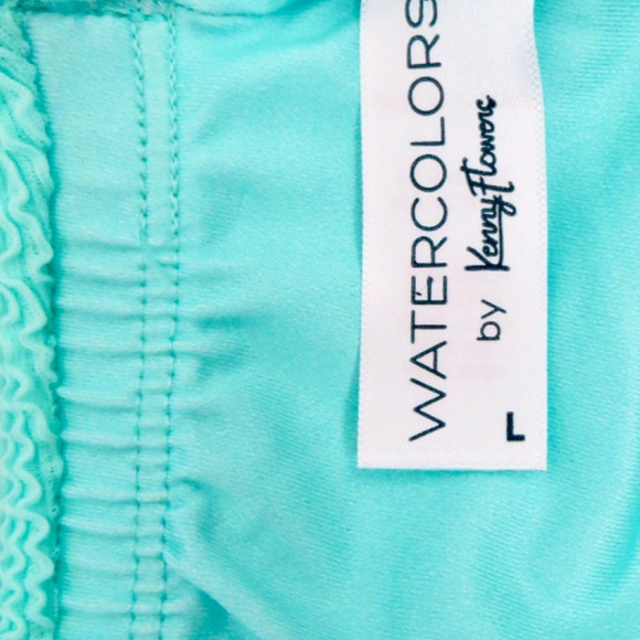 NEW! Kenny Flowers THE ARUBA LUXE CRINKLE Bandeau Bikini Top & Bottom Set M, L - Picture 9 of 9